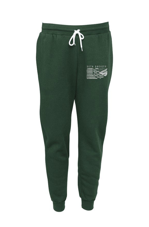 Seth Society Green Popular Unisex Joggers with white logo - Seth Society