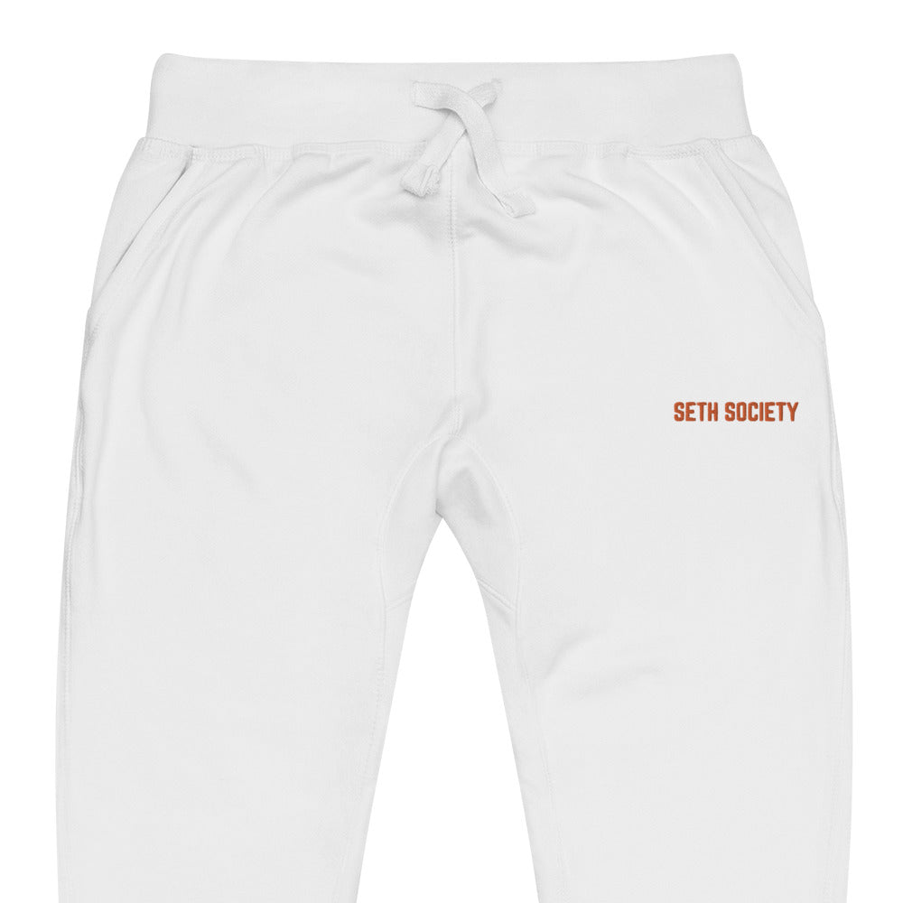 Seth Society Orange Logo fleece sweatpants - Seth Society