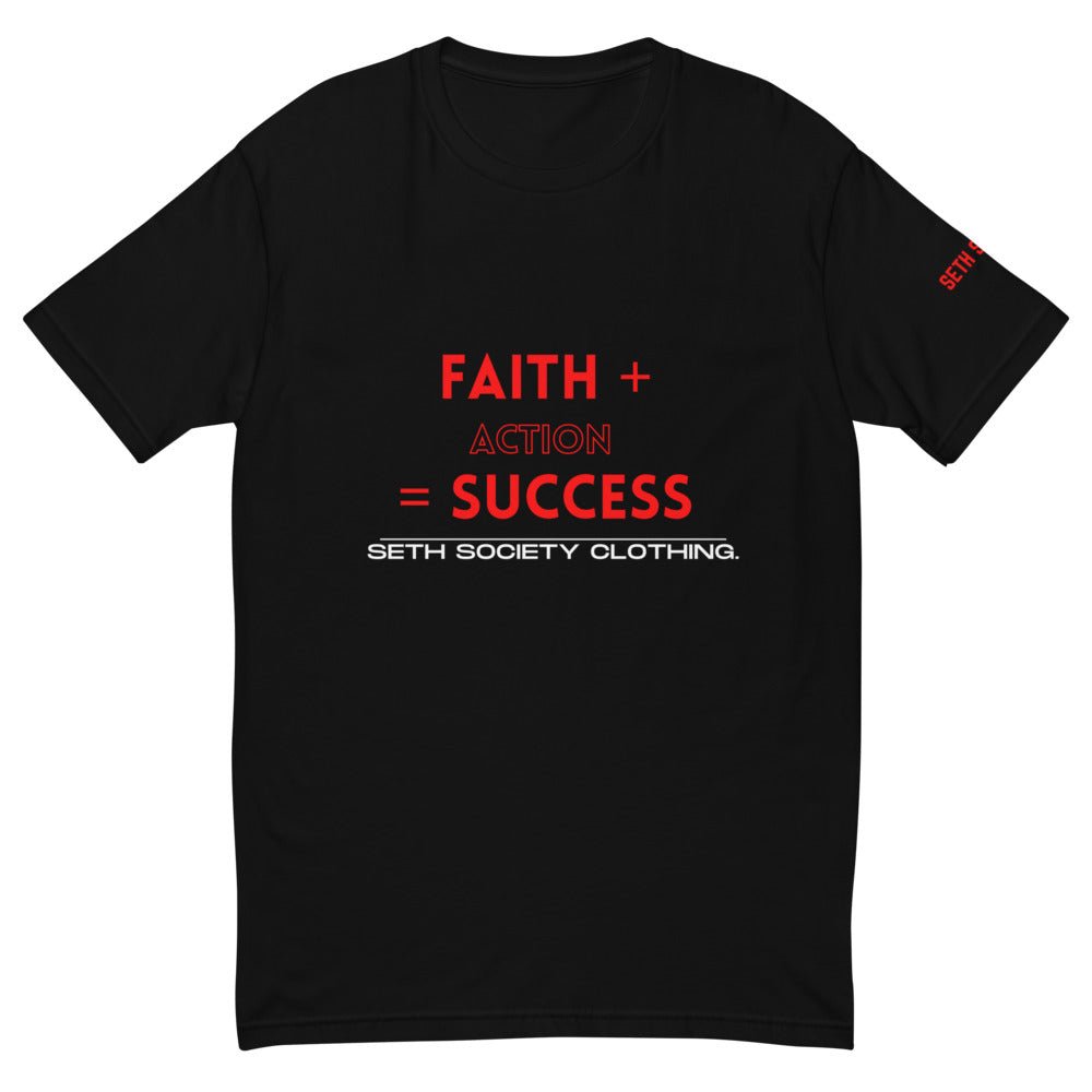 Faith Plus Action Equals Success Short Sleeve T-shirt - Seth Society