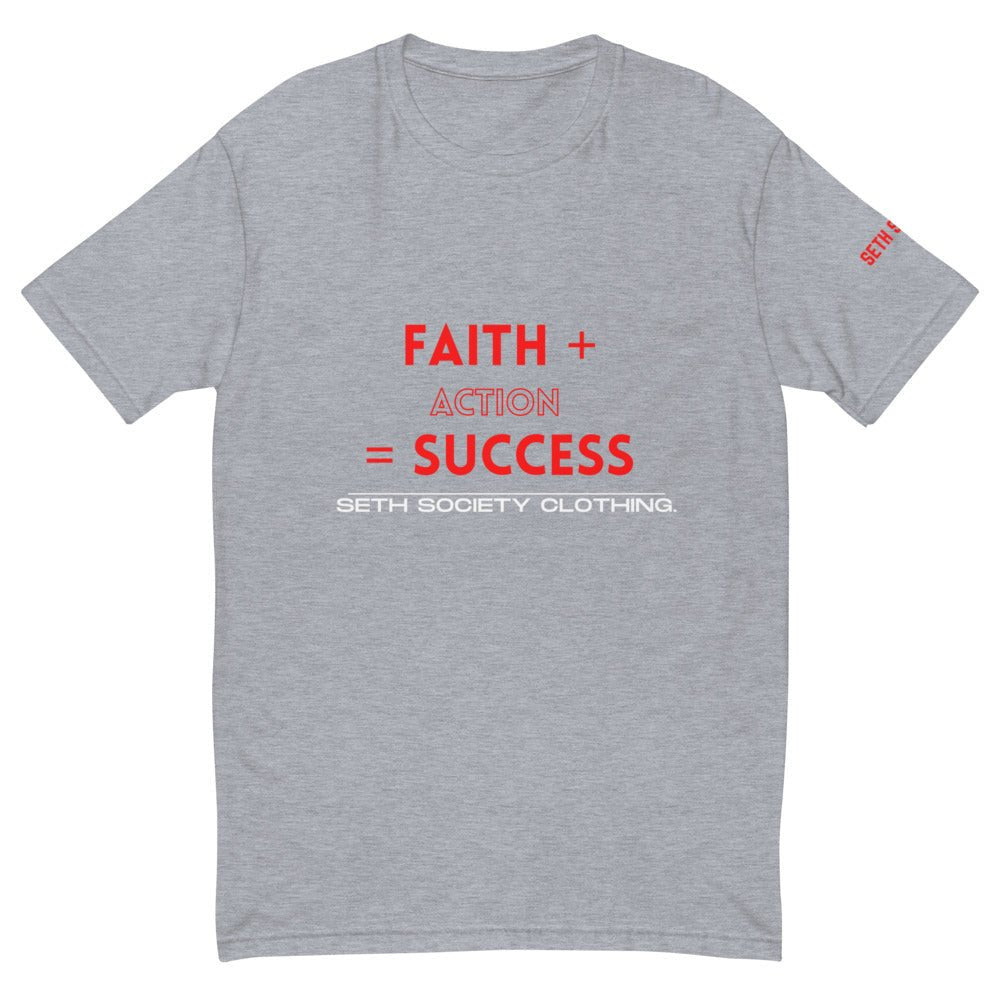 Faith Plus Action Equals Success Short Sleeve T-shirt - Seth Society