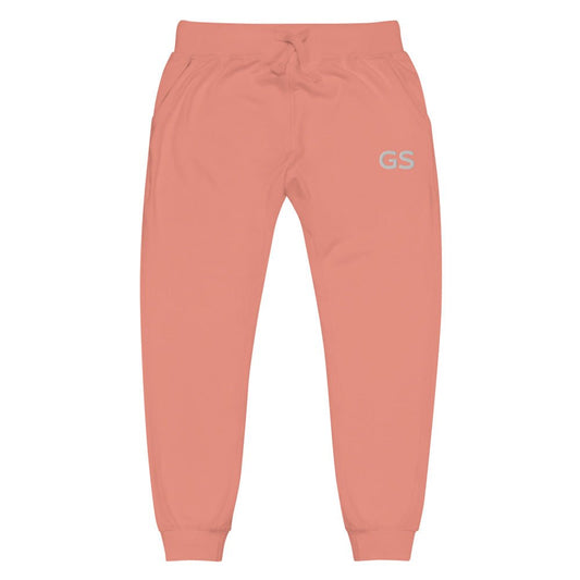 GS white Logo, Dusty Rose Unisex fleece sweatpants - Seth Society