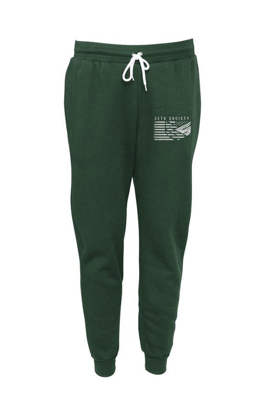 Seth Society Green Popular Unisex Joggers with white logo - Seth Society