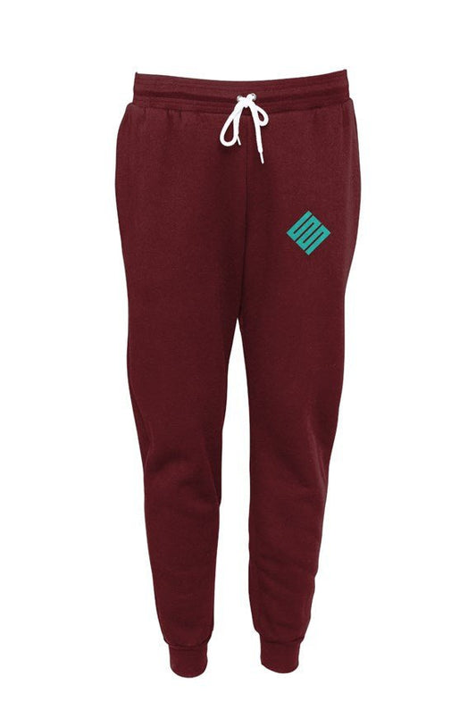 Seth Society Maroon Unisex Joggers Turquoise Logo - Seth Society