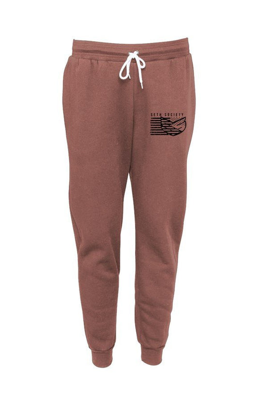 Seth Society Mauve Unisex Joggers Black Logo - Seth Society