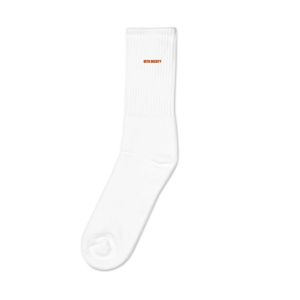 Seth Society Orange Embroidered socks - Seth Society