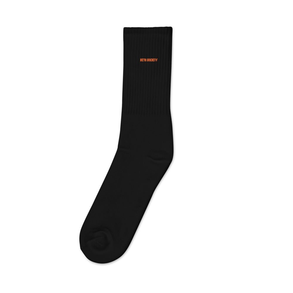 Seth Society Orange Embroidered socks - Seth Society