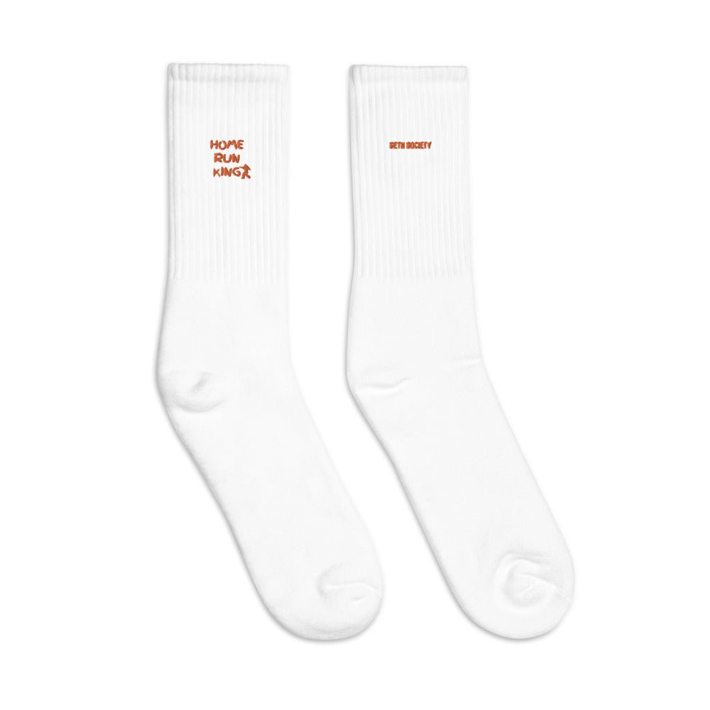 Seth Society Orange Embroidered socks - Seth Society