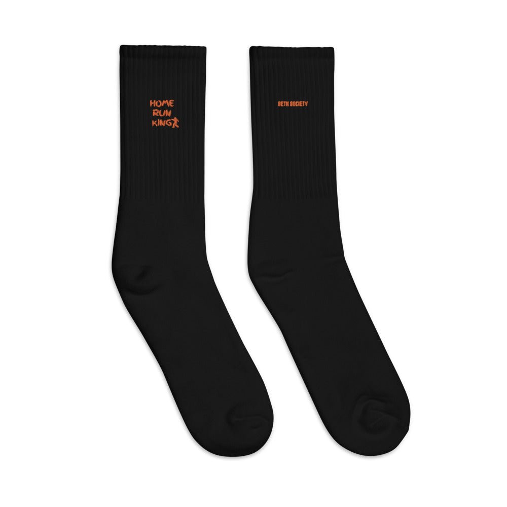 Seth Society Orange Embroidered socks - Seth Society