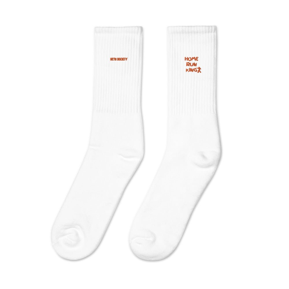 Seth Society Orange Embroidered socks - Seth Society