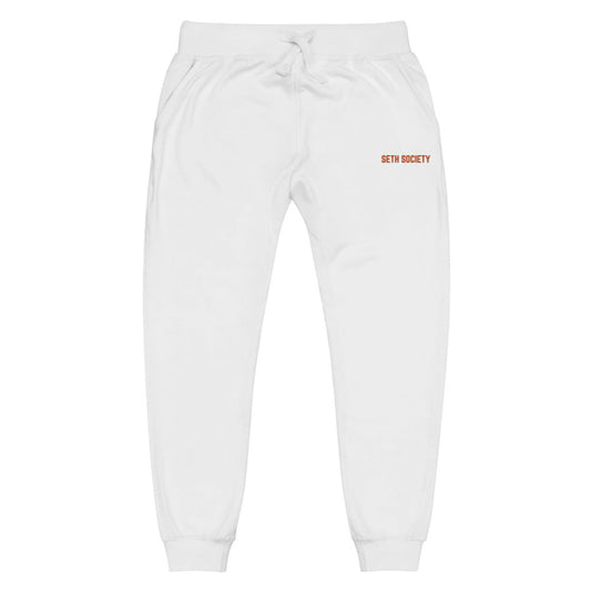 Seth Society Orange Logo fleece sweatpants - Seth Society