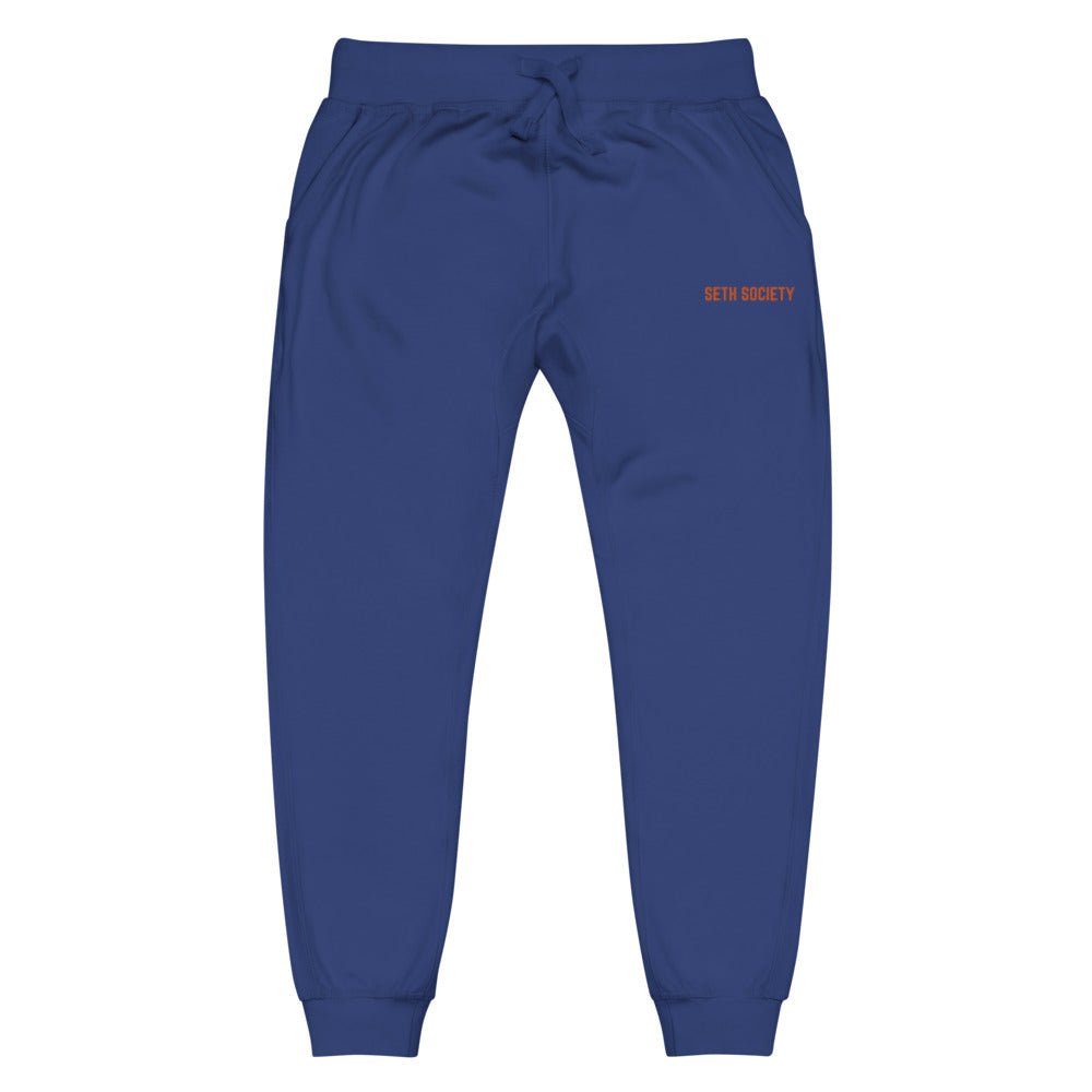 Seth Society Orange Logo fleece sweatpants - Seth Society